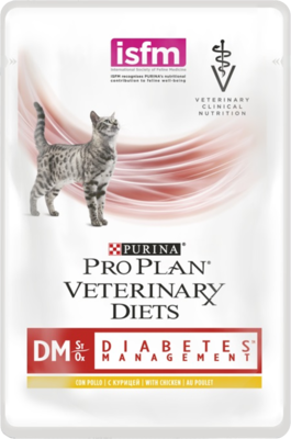 Pro Plan Veterinary Diets DM Diabetes Management with Chicken for Cat (пауч)