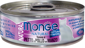 Monge Natural Tonno e Petto di Pollo con Manzo (банка)
