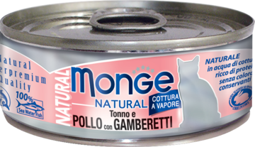 Monge Natural Tonno e Pollo con Gamberetti (банка)