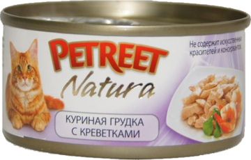 Petreet Natura Куриная Грудка с Креветками (банка)