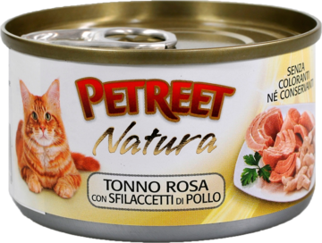 Petreet Natura Tonno Rosa con Sfilaccetti di Pollo (банка)