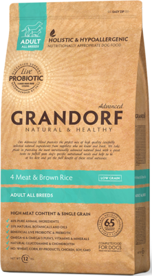 Grandorf 4 Meat & Brown Rice Adult All Breeds