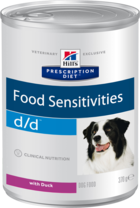 Hill’s Prescription Diet Food Sensitivities d/d with Duck Dog (банка)