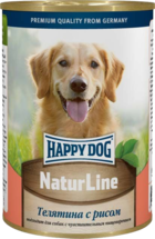 Happy Dog NaturLine Телятина с Рисом (банка)