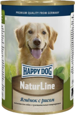 Happy Dog NaturLine Ягненок с Рисом (банка)