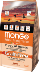 Monge Puppy All Breeds Grain Free Con Anatra e Patate