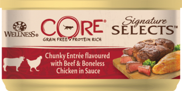 Wellness Core Signature Selects Chunky Entree flavoured with Beef & Boneless Chicken in Sauce (банка)