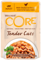 Wellness Core Tender Cuts with Chicken & Chicken Liver in Savoury Gravy (пауч)