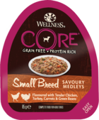 Wellness Core Small Breed Savoury Medleys Flavoured with Tender Chicken, Turkey, Carrots & Green Beans (ламистер)