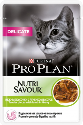 Pro Plan NutriSavour Delicate with Lamb (в соусе, пауч)