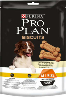 Pro Plan Biscuits All Size Light/Sterilised Adult Rich in Chicken & Rice