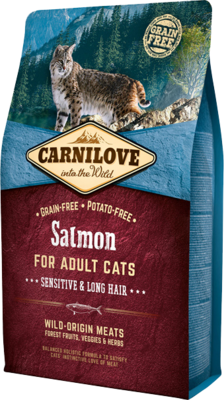 Carnilove Salmon for Adult Cats Sensitive & Long Hair