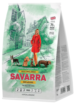 Savarra Adult Small Breed 1-7 Years Hypo-Allergenic Duck & Rice