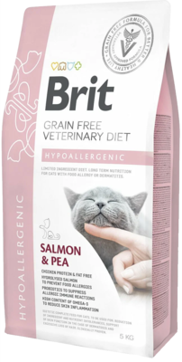 Brit Grain free Veterinary Diet Hypoallergenic Salmon & Pea Cat