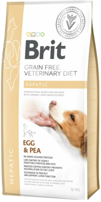 Brit Grain Free Veterinary Diet Hepatic Egg & Pea Dog