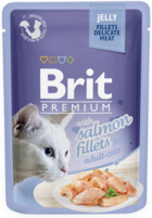 Brit Premium with  Salmon fillets for Adult Cats (в желе, пауч)