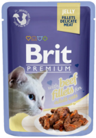 Brit Premium with  Beef fillets for Adult Cats (в желе, пауч)