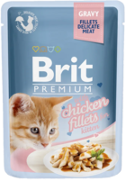 Brit Premium with Chiсken fillets for kitten (в соусе,пауч)