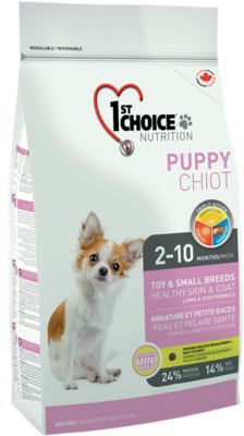 1st Choice Puppy 2-10 Months Toy & Small Breeds Healthy Skin & Coat Lamd & Fish Formula
