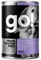 go! Grain+Gluten Free Chicken Stew with Turkey + Duck Adult Canine Diet (банка)