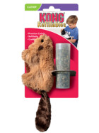 KONG игрушка для кошек "Бобер" 15 см плюш с тубом кошачьей мяты