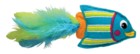 KONG игрушка для кошек "Тропическая рыбка" 12 см фетр/перья/кошачья мята голубая