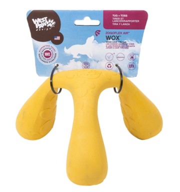 West Paw Zogoflex Air игрушка интерактивная для собак Wox желтая