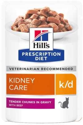 Hill’s Prescription Diet Kidney Care k/d with Beef Cat (в соусе, пауч)