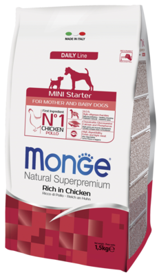 Monge Daily Line Mini Starter for Mother and Baby Dogs Rich in Chicken