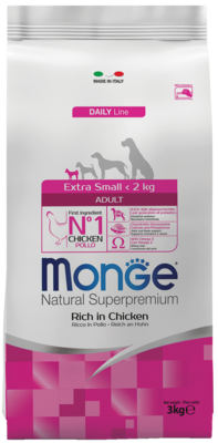 Monge Daily Line Extra Small Adult  Rich in Chicken