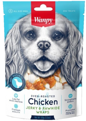 Wanpy Chicken Jerky & Rawhide Wraps