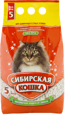 Сибирская Кошка Экстра для Длинношерстных Кошек (впитывающий)