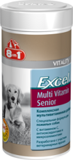 8in1 Excel Мультивитамины для пожилых собак 70 таблеток