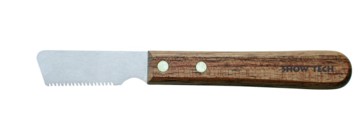 SHOW TECH тримминговочный нож модель №3240 с деревянной ручкой для жесткой шерсти