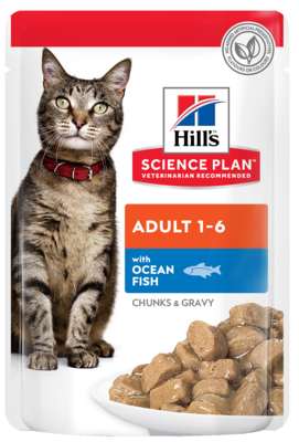 Hill's Science Plan Adult 1-6 with Ocean Fish (кусочки в соусе, пауч)