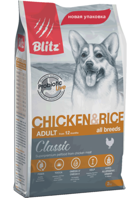 Blitz Chicken & Rice Adult All Breeds Classic