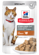 Hill’s Science Plan Sterilised Cat Young Adult with Turkey (кусочки в соусе, пауч)