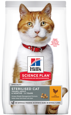 Hill's Science Plan Sterilised Cat Young Adult with Chicken