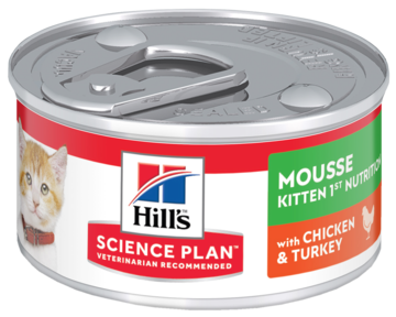 Hill's Science Plan Mousse Kitten 1st Nutrition with Chicken & Turkey (мусс, банка)