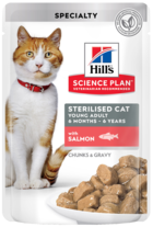 Hill's Science Plan Sterilised Cat Young Adult with Salmon (кусочки в соусе, пауч)
