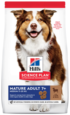 Hill's Science Plan Mature Adult 7+ Medium with Lamb & Rice