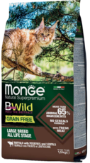MonGe BWild Grain Free Large Breed Buffalo with Potatoes and Lentils