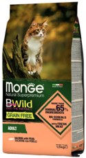 Monge BWild Grain Free Adult Salmon with Peas for Cat