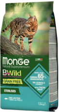 Monge BWild Grain Free Sterilised Tuna with Peas for Cat