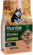 Monge BWild Grain Free Adult All Breeds Salmon with Peas