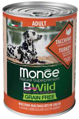 Monge BWild Grain Free Adult Turkey with Pumpkin and Zucchini (банка)