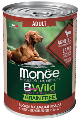 Monge BWild Grain Free Adult Lamb with Pumpkin and Zucchini (банка)