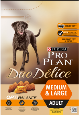 Pro Plan Duo Delice Medium & Large Adult с Высоким Содержанием Курицы