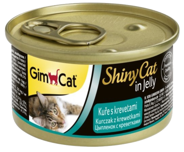 Gimcat Shiny Cat in Jelly Цыпленок с Креветками (банка)