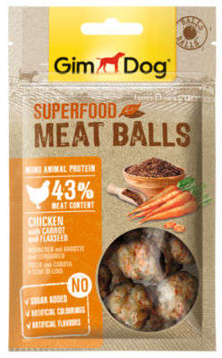 Gimdog Meat Balls Chicken with Carrot and Flaxseed